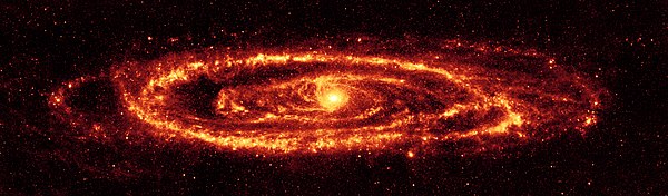 Andromeda Galaxy image taken by Spitzer in infrared