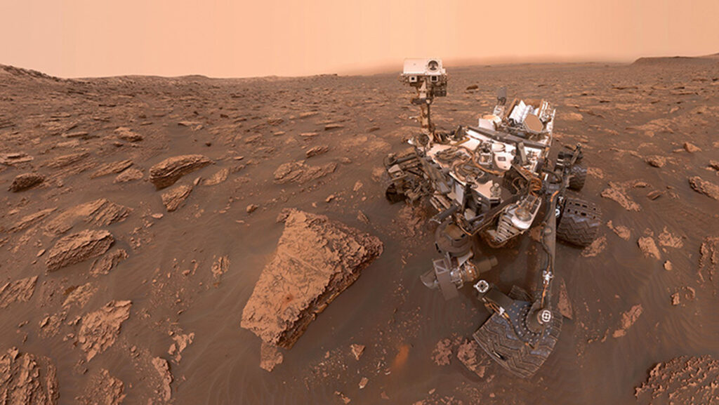 Rover on Mars surface